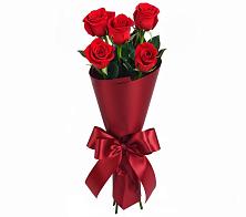 Букет 5 Красных роз Эдлесс Лав в Борозде