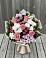 Букет цветов из: Альстромерии, Гвоздики, Розы и Хризантемы в Борозде