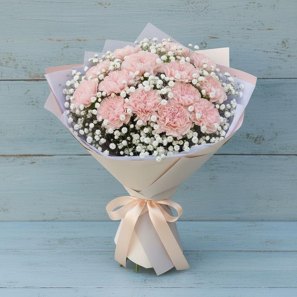 Букет цветов из: Гвоздики в Борозде