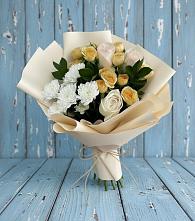 Букет цветов из:  Розы и Хризантемы #REPLACE_PRED# Борозде