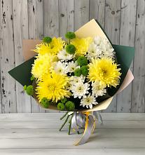 Букет цветов из:  Хризантемы в Борозде