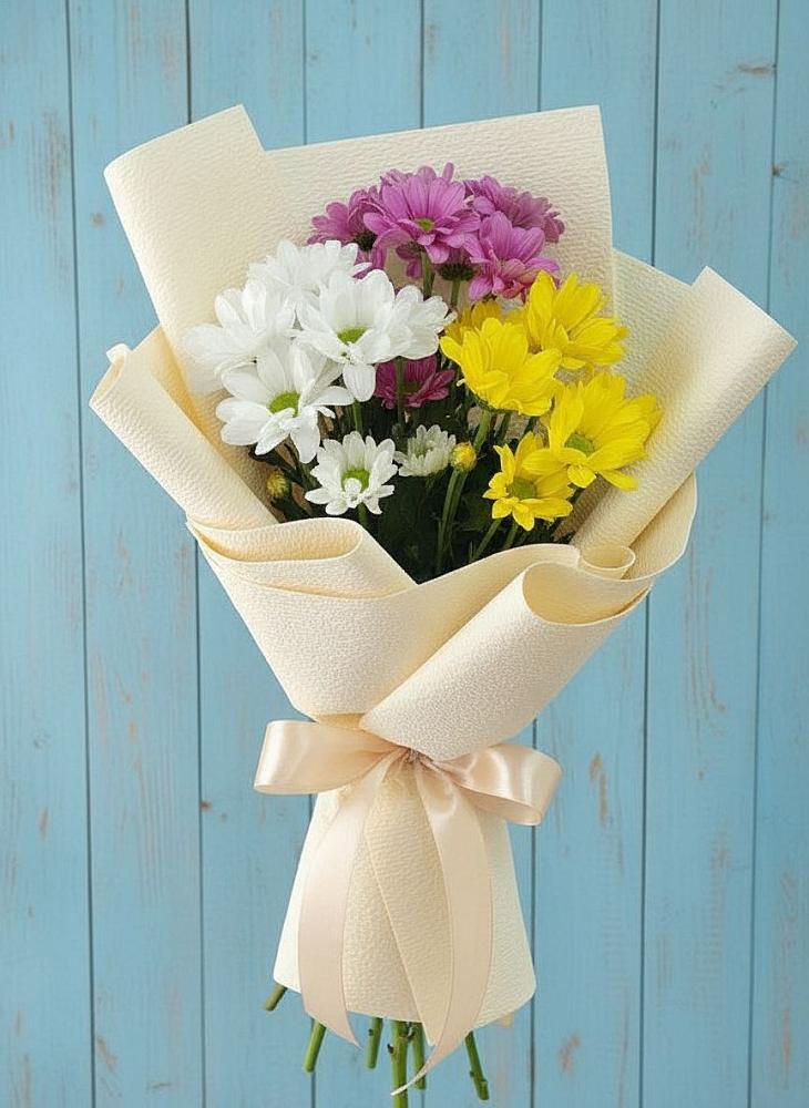 Букет цветов из: Хризантемы в Борозде