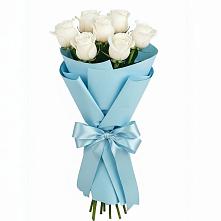 Букет 7 белых роз Проуд #REPLACE_PRED# Борозде