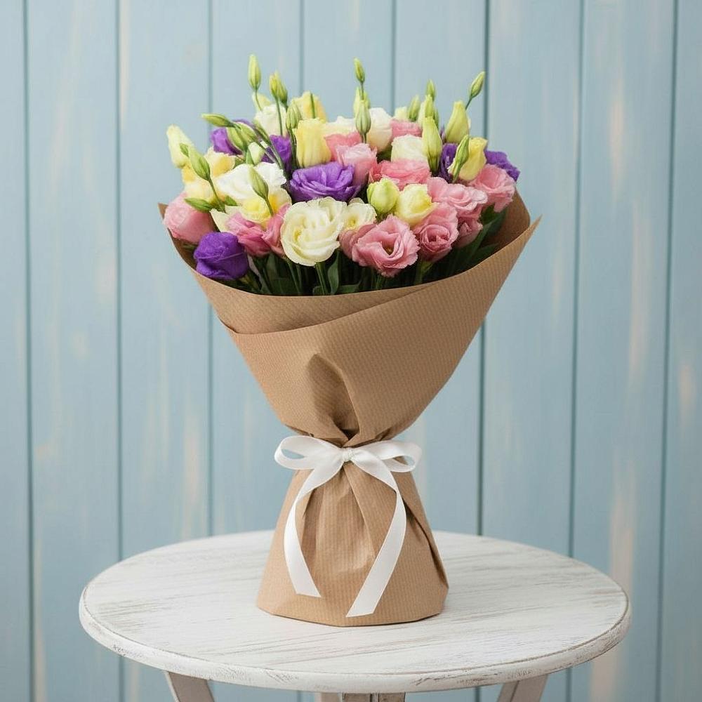 Букет цветов из: Лизиантусы в Борозде