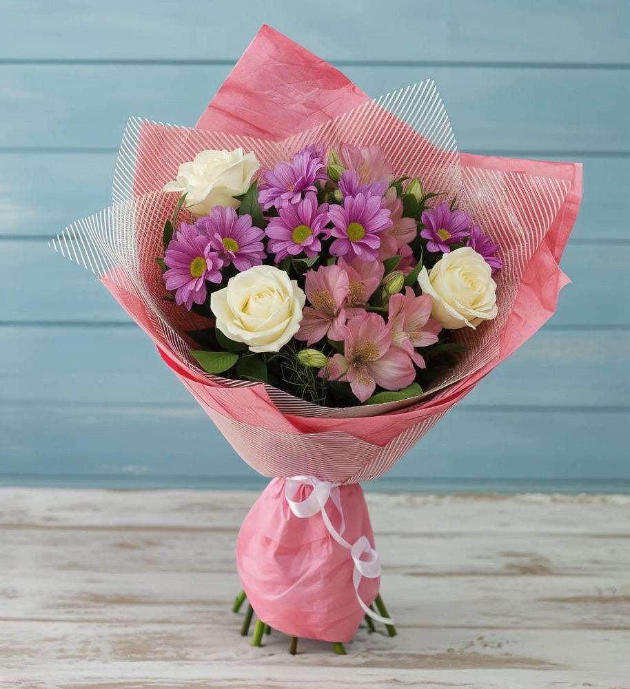 Букет цветов из: Герберы в Борозде