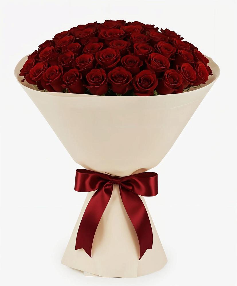 Букет 101 Бордовая роза Блэк Бакарра в Борозде